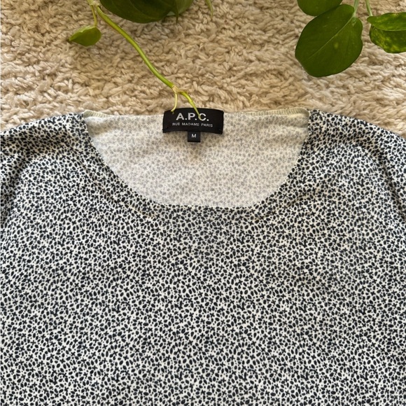 A.P.C Printed Knit printed lightweight sweater size M - Picture 3 of 5